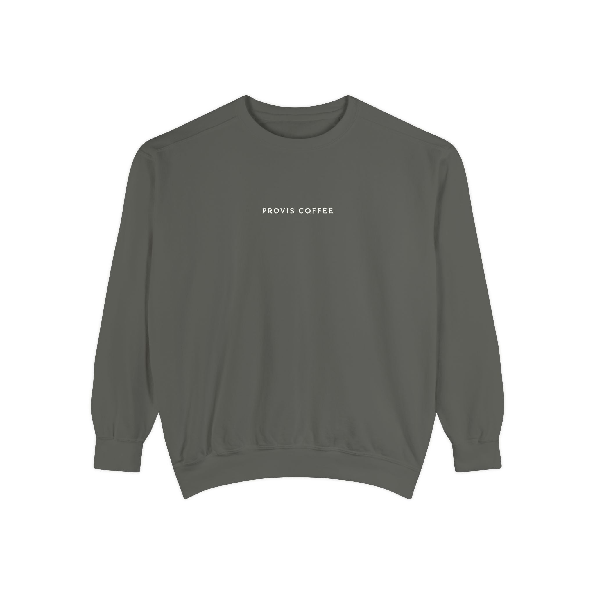 Provis Coffee Text and Seal Crewneck