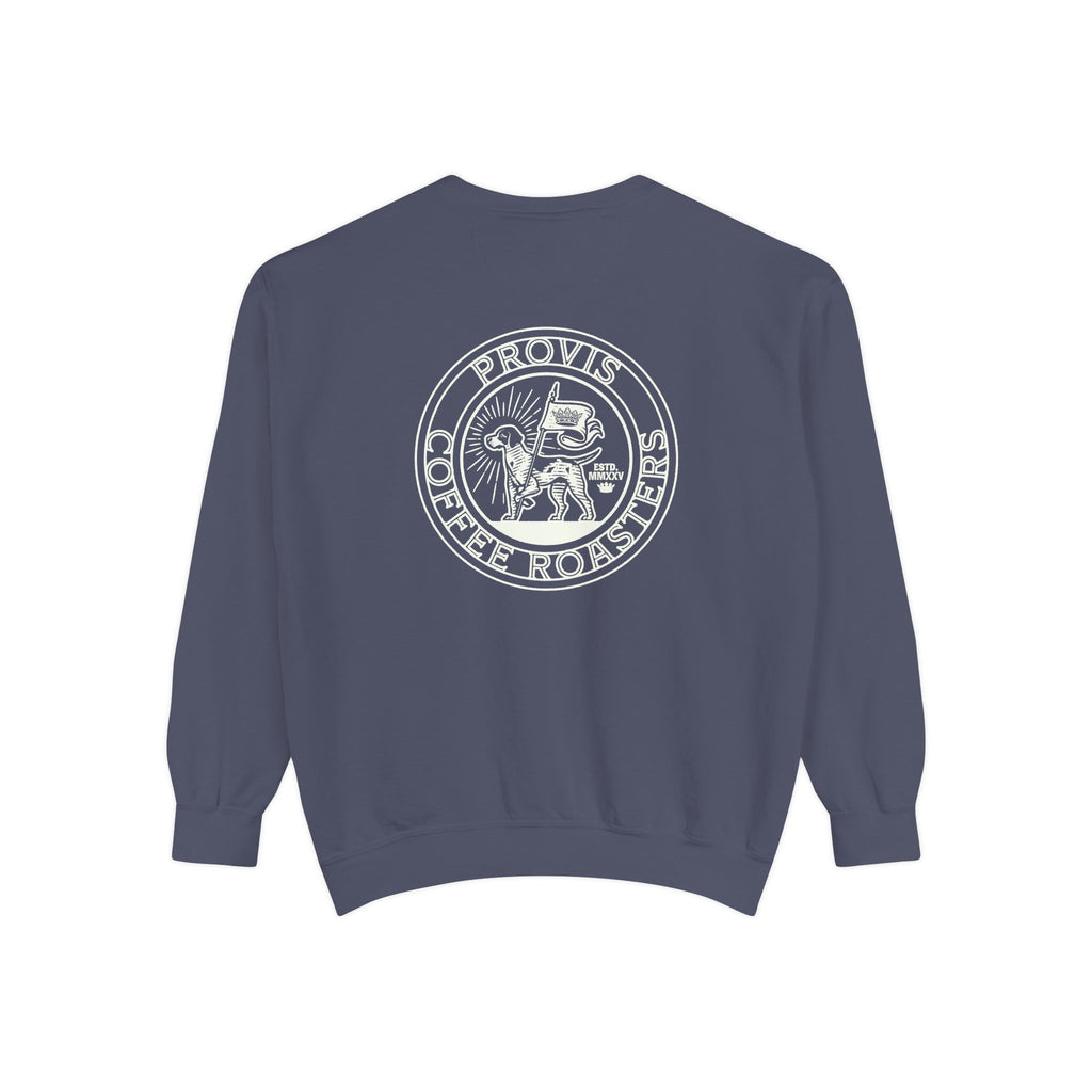 Provis Coffee Text and Seal Crewneck