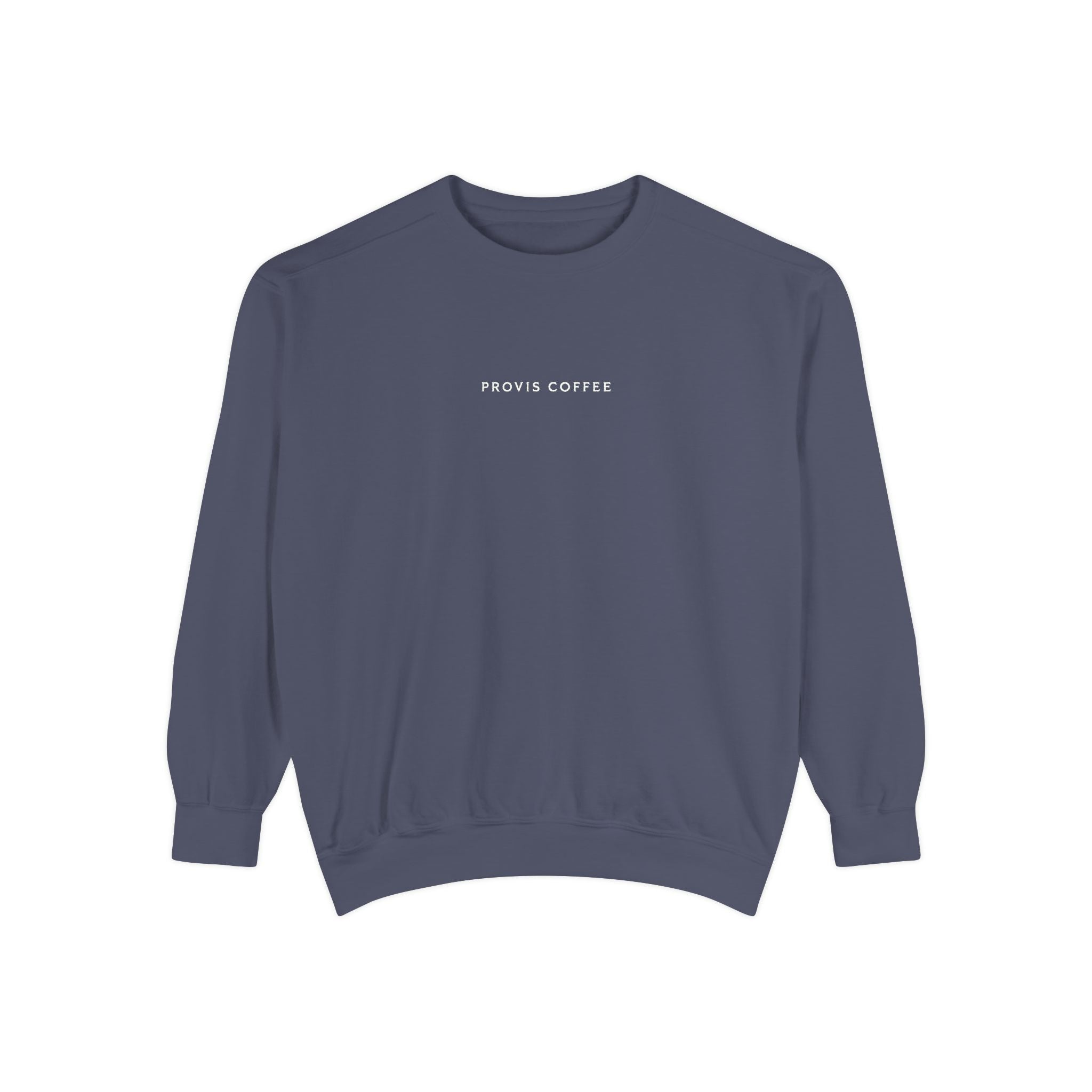 Provis Coffee Text and Seal Crewneck