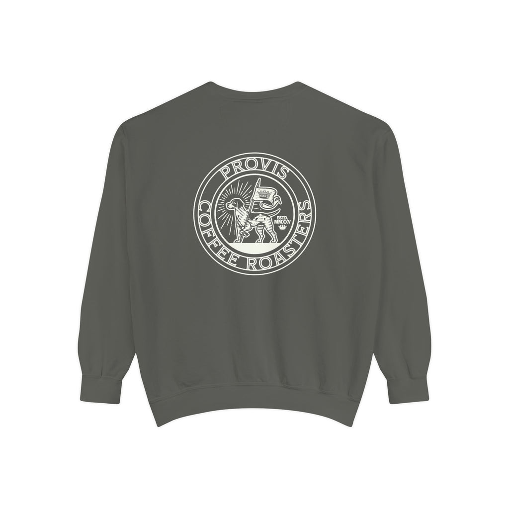 Provis Coffee Text and Seal Crewneck