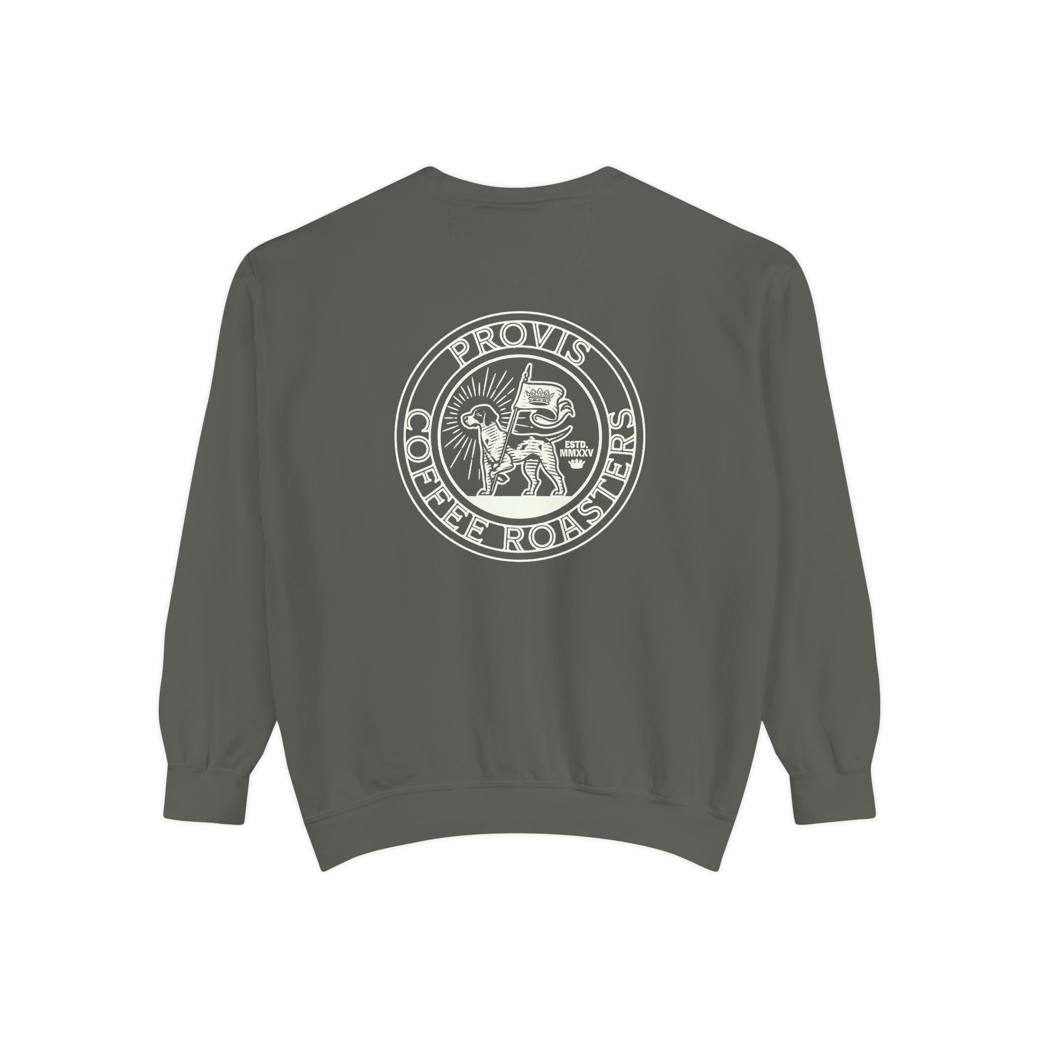 Provis Coffee Text and Seal Crewneck