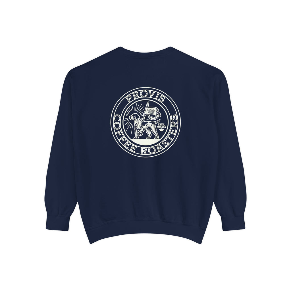 Provis Coffee Text and Seal Crewneck