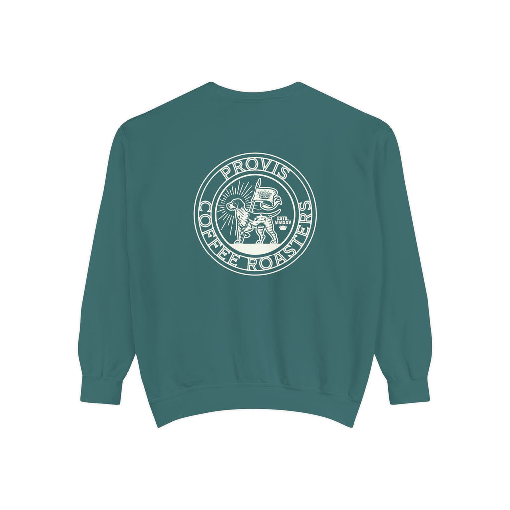 Provis Coffee Text and Seal Crewneck