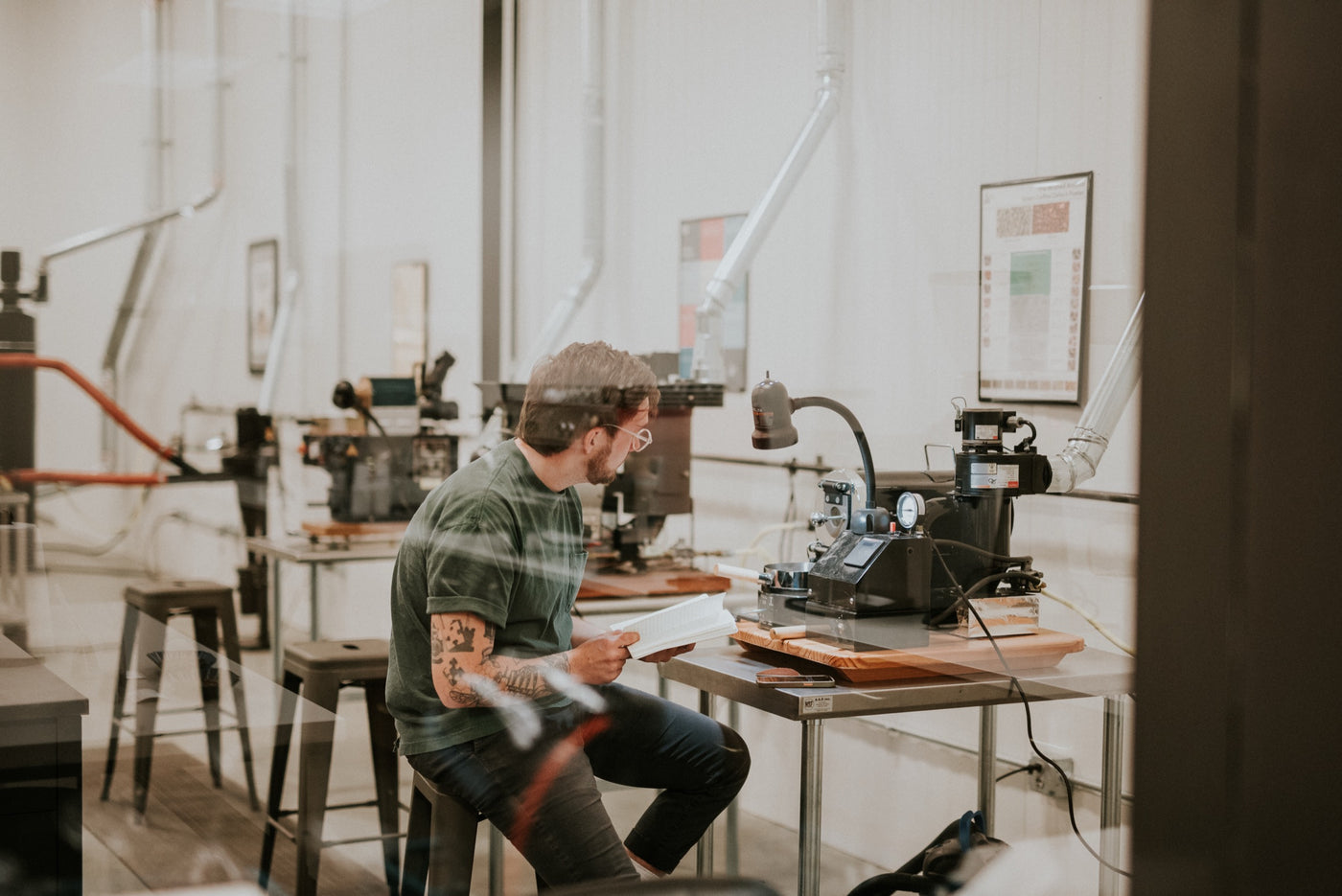 Roasted Mondays, dialed by hand through sample roasts until the cup is right.